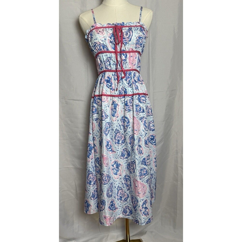 Simply Southern Paisley Midi Dress Women's M Smocked Sleeveless Sundress